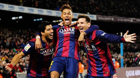 Sức mạnh đáng sợ của bộ ba Messi - Neymar - Suarez