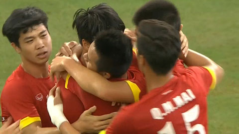 Hồng Quân mở tỷ số (U23 Việt Nam vs U23 Indonesia)