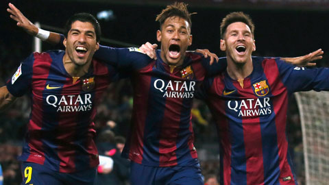 30 bàn thắng của bộ ba Messi, Suarez, Neymar mùa 2014/15