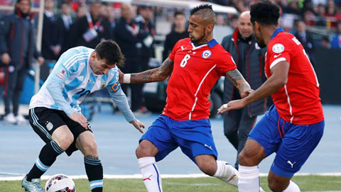 Chile 0-0 Argentina (4-1 pen, Chung kết Copa America 2015)