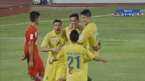 Gonzalo nhân đôi cách biệt (Hà Nội T&T 4-1 FLC Thanh Hóa)