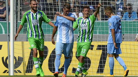 Stuttgarter Kickers 1-4 Wolfsburg (Vòng 1 Cúp QG Đức 2015/16)