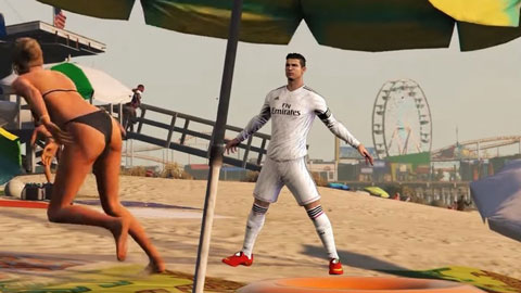 Ronaldo quấy rối phụ nữ và phạm tội trong game GTA5