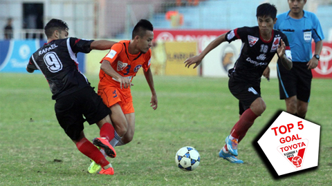 5 bàn thắng đẹp nhất vòng 21 V.League 2015