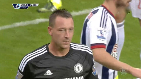 Terry nhận thẻ đỏ (West Brom 2-3 Chelsea)