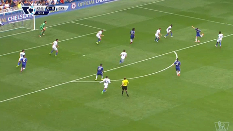 Pedro dứt điểm chệch cột dọc (Chelsea 0-0 Crystal Palace)