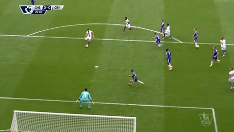 Cabaye không thắng được thủ môn Courtois (Chelsea 0-0 Crystal Palace)
