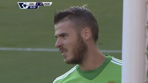 Thủ thành De Gea xuất sắc cứu thua cho Quỷ đỏ (Southampton 2-3 Man Utd)