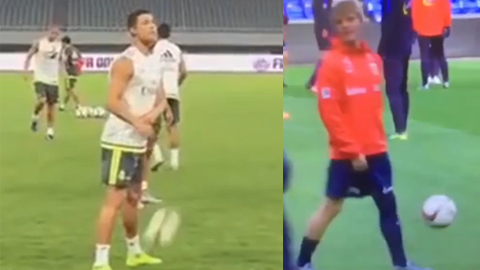 Odegaard tái hiện pha chuyền bóng không cần nhìn của Ronaldo