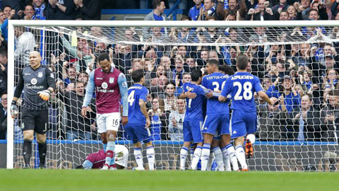 Diego Costa mở tỷ số (Chelsea 2-0 Aston Villa)