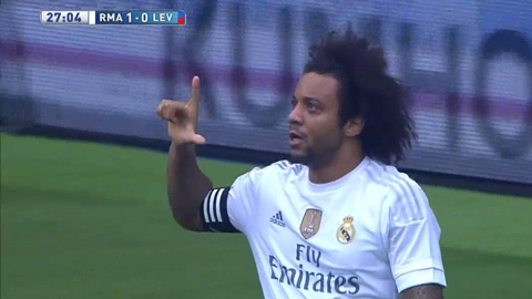 Ronaldo kiến tạo, Marcelo ghi bàn (Trực tiếp: Real 1-0 Levante)