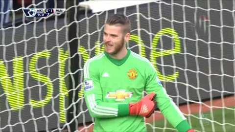 De Gea xuất sắc cứu thua cho M.U (Watford 1-2 M.U)