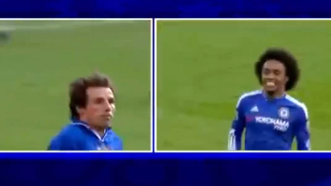 Bàn thắng giống nhau đến kỳ lạ của Zola và Willian