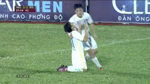 Minh Vương lập siêu phẩm từ sút phạt (U21 HA.GL 4-3 U21 Myanmar)