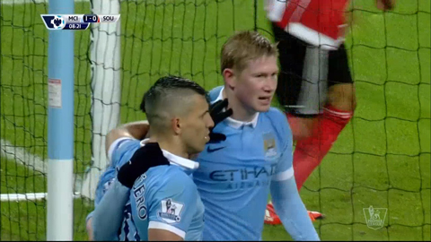 Kevin de Bruyne mở tỷ số (Trực tiếp: Man City 1-0 Southampton)