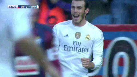 Gareth Bale mở tỷ số (Eibar 0-2 Real Madrid)