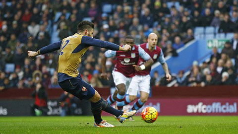 Aston Villa 0-2 Arsenal (Vòng 16 Ngoại hạng Anh 2015/16)