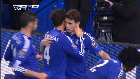 Oscar nâng tỷ số lên 3-0 (Chelsea 3-1 Sunderland)