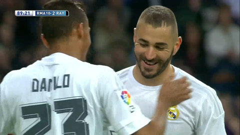 Benzema lập hat-trick (Real Madrid 10-2 Rayo Vallecano)