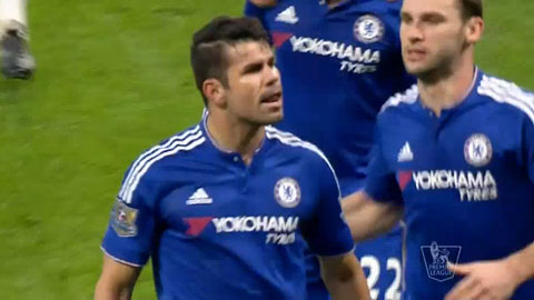 Diego Costa mở tỷ số (Chelsea 2-2 Watford)