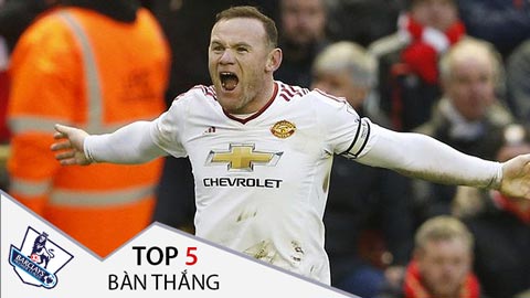 5 bàn thắng đẹp nhất vòng 22 Ngoại hạng Anh: Rooney xứng đáng góp mặt