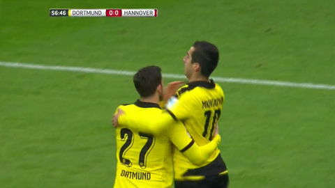 Mkhitaryan lập siêu phẩm (Trực tiếp: Dortmund 1-0 Hannover 96)