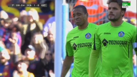 Juan Rodriguez phản lưới nhà (Barca 1-0 Getafe)