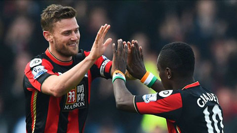 Bournemouth 3-2 Swansea City (Vòng 30 ngoại hạng Anh 2015/16)