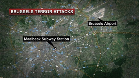 Đánh bom khủng bố ở Bỉ khiến mạng viễn thông tê liệt