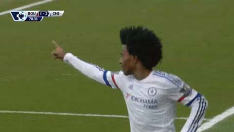Willian gia tăng cách biệt cho Chelsea (Bournemouth 1-3 Chelsea)