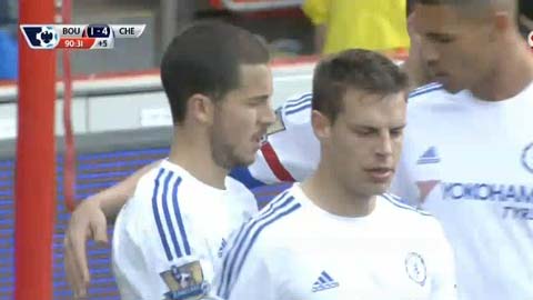 Hazard lập cú đúp cho (Bournemouth 1-4 Chelsea)