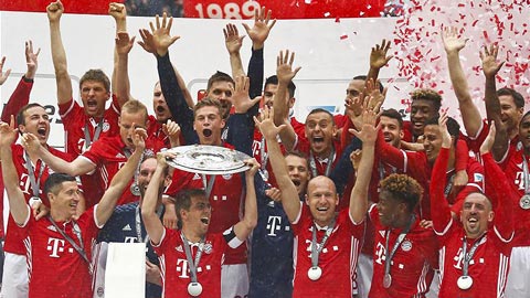 Bayern Munich lần thứ 26 nâng cao chiếc đĩa bạc Bundesliga