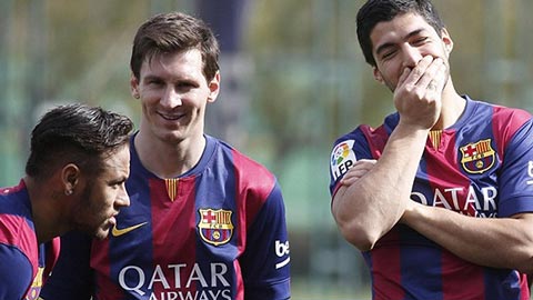 Những phút giây không thể nhịn cười của bộ ba Messi, Suarez, Neymar năm 2016