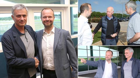 HLV Mourinho thăm trung tâm Carrington trong ngày đầu làm việc tại M.U