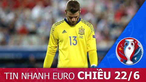 Tin nhanh EURO chiều 22/6: De Gea bị chỉ trích thậm tệ sau trận thua Croatia