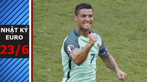 Nhật ký EURO 23/6: Ronaldo thiết lập hàng loạt kỷ lục