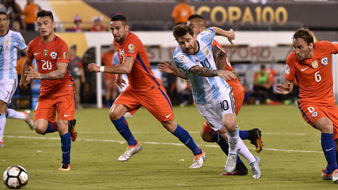 Argentina 0-0 Chile (Pen 2-4, Chung kết Copa America 2016)