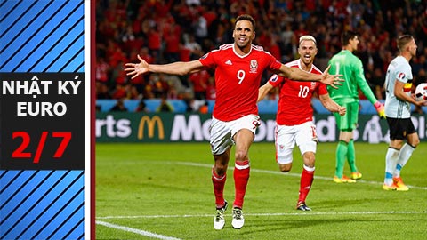 Nhật ký EURO 2/7: Đánh bại Bỉ 3-1, Xứ Wales vào bán kết