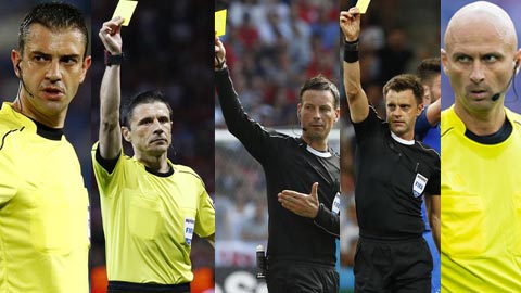 5 trọng tài rút nhiều thẻ nhất EURO 2016: Mark Clattenburg vô đối