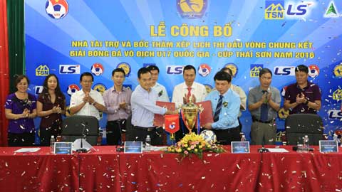 Lễ công bố nhà tài trợ và giới thiệu VCK U17 QG - Cúp Thái Sơn Nam 2016