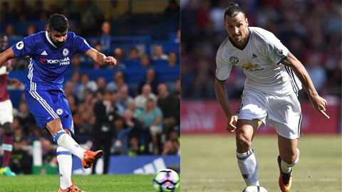 Bàn thắng trận mở màn của Costa và Ibrahimovic giống hệt nhau