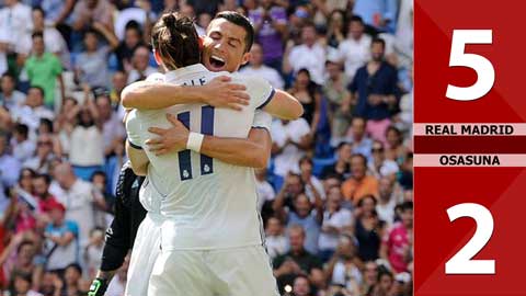 Real Madrid 5-2 Osasuna (Vòng 3 La Liga 2016/17)