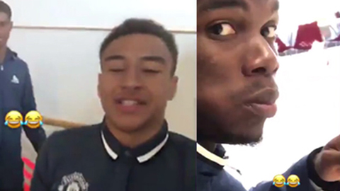 Lingard troll Pogba và Rashford trong giờ ăn