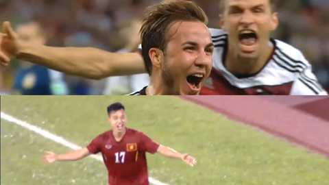  Văn Thanh ghi bàn giống hệt Mario Goetze ở chung kết World Cup 2014