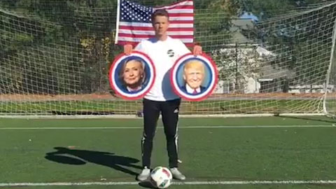 Mặt bà Clinton và ông Trump trở thành mục tiêu dứt điểm