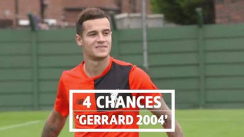 Coutinho 4 lần thử ghi bàn giống Gerrard nhưng bất thành