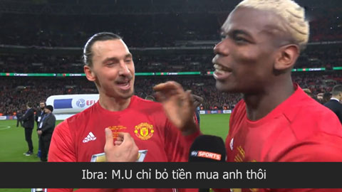 Ibra trêu chọc Pogba trong cuộc phỏng vấn truyền hình