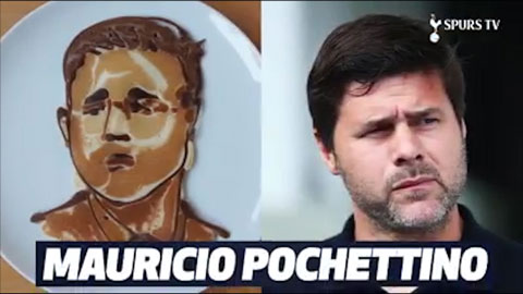 Vẽ hình cầu thủ Tottenham bằng phong cách rán bánh