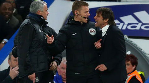 Conte và Mourinho cãi nhau ngoài đường pitch