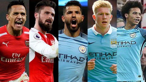 5 cầu thủ quyết định thành bại đại chiến Arsenal - Man City